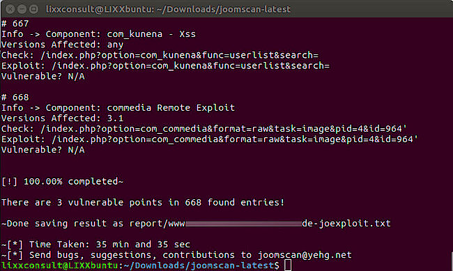 OWASP Joomla! Security Scanner